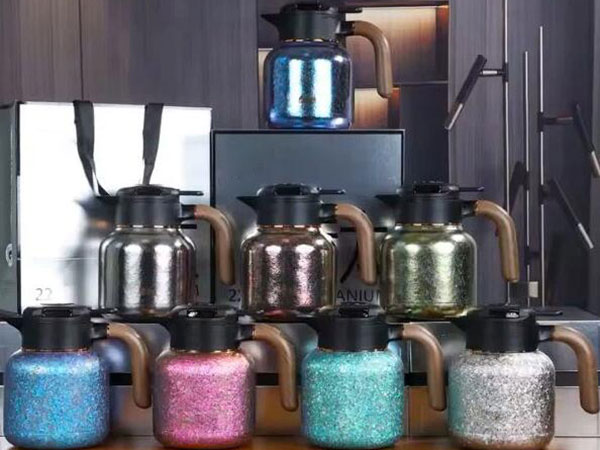 titanium coffee pot with various colors